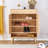 Modern Minimalist Multifunctional Storage Cabinet: Rattan - Accented Shoe Cabinet & Bedside Cabinet, Beautiful Shape, Ideal For Corridors, Living Rooms, Merging Style, Practicality & Space - Saving Design For Organized Home Interiors