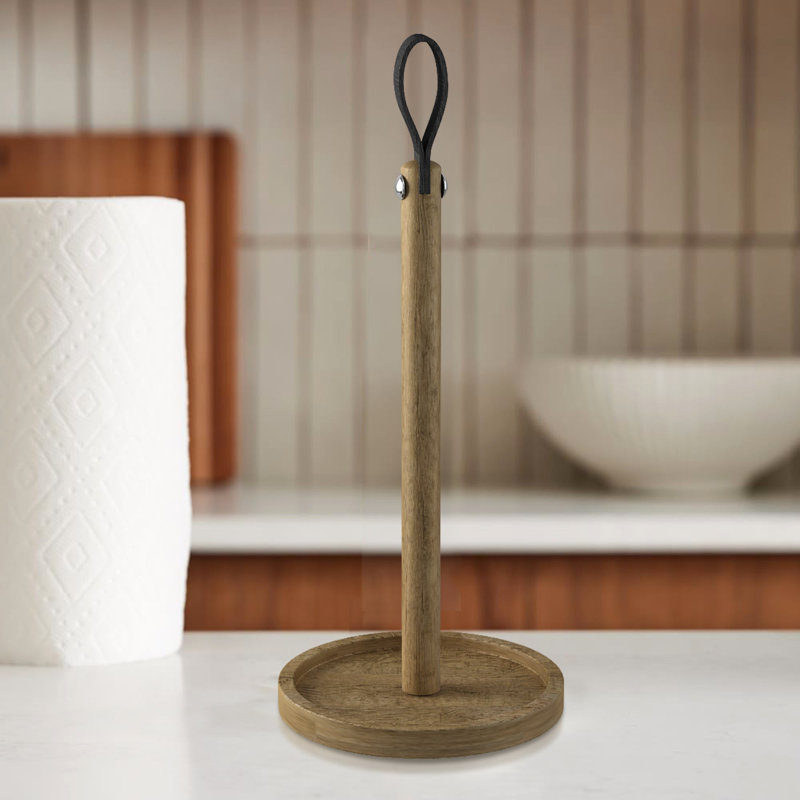 Porte-papier essuie-tout en bois | Brun, Brun
