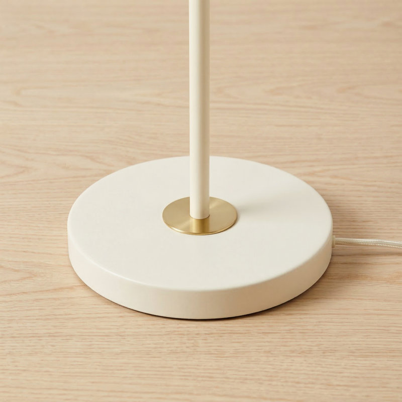 Wyatt Cream 60 In. Modern Led Floor Lamp With Integrated Led And Gold Interior Shade