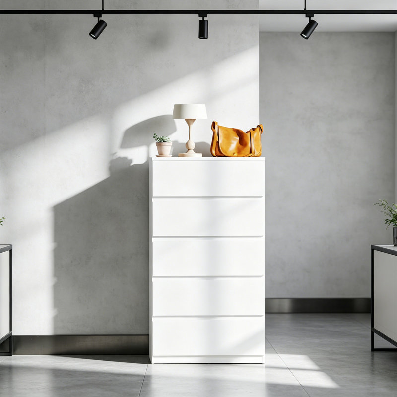 55 cm W Chest of 5 Drawers