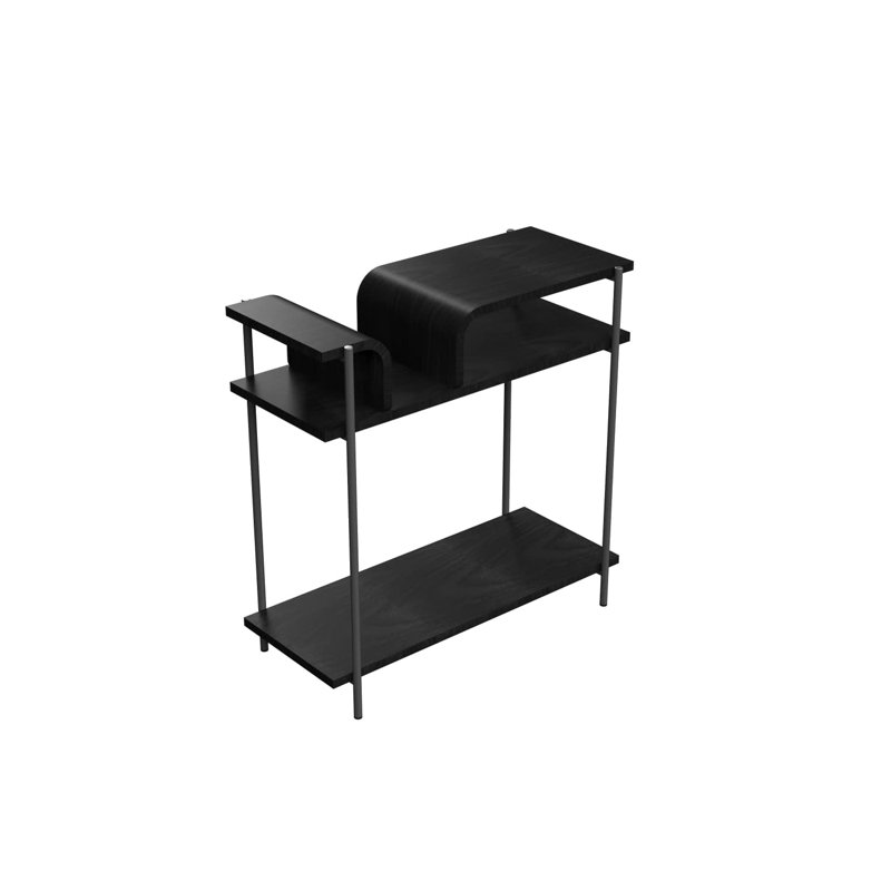 Cascade Console Table, 29.92" H x 29.92" W x 13.19" D, Charcoal