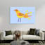 Whimsical Yellow Bird Colorful Vibrant Whimsical Bird Flower Nature Wall Art Print 1 Piece Wrapped Canvas Wall Art-1776339624