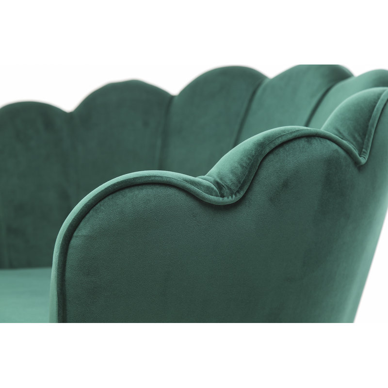 Bernier Velvet Barrel Chair, Green