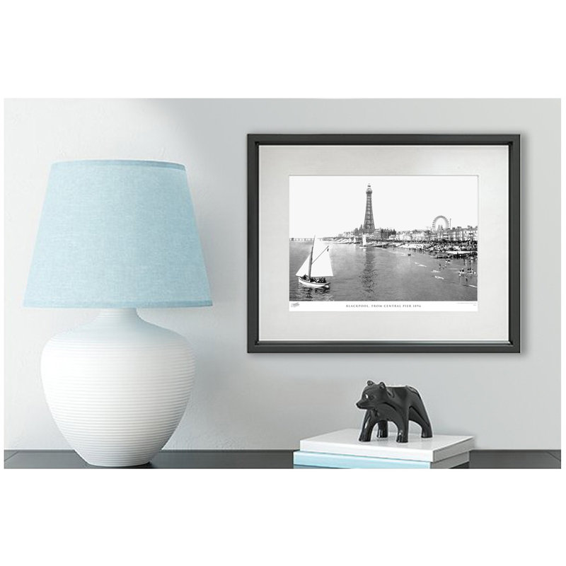 Blackpool, From Central Pier 1896 - Single Picture Frame Print, 28cm H x 36cm W x 2.3cm D