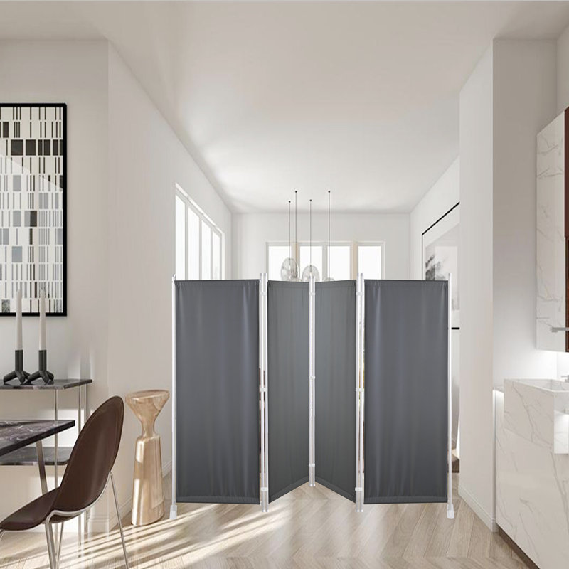 Cloison pliante 4 panneaux l 88 po x H 67,5 po, Gris