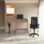 Bureau d'ordinateur avec 2 tablettes latérales et surface de travail spacieuse