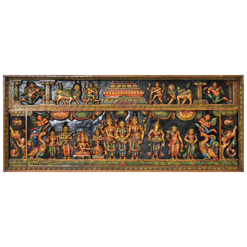 Panneau Kalyansundarm (scène de mariage de Shiva et Parvati)