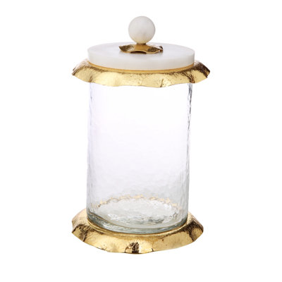 Classic Touch Kitchen Canister Set In Gold,clear