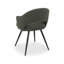 Alcanza STERLING UPHOLSTERED DINING CHAIR - FABRIC - BLACK SAND POWDER COATED LEGS (PAIR)-1667991145
