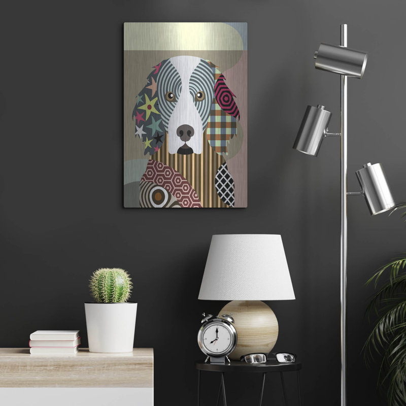 Lark Manor «Gordon Setter» par Lanre Adefioye, art mural en métal, H 24 po x l 16 po