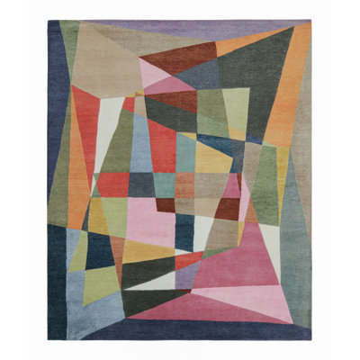 Hand Knotted Geometric Area Rug