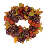 28" Fall Wreath with Hydrangeas, Magnolia Leaves and Bows