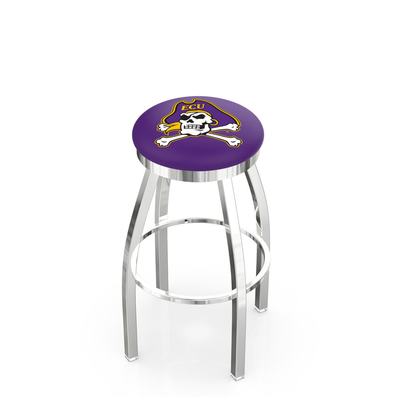 NCAA 36" Swivel Bar Stool, East Carolina, Chrome