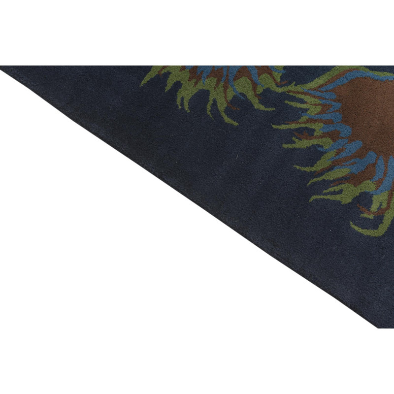 Tapis carré bleu marine Jaycee