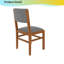 Ensemble de 4 chaises de salle à manger de style Mid-Century modernes, rembourrées en tissu, de style campagnard