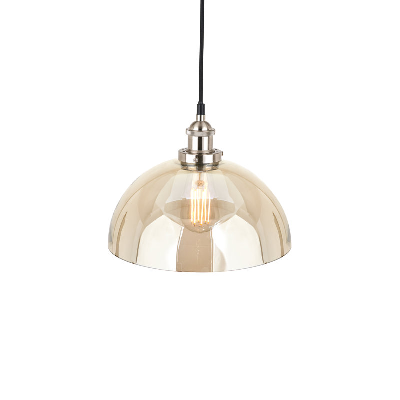 Cecilia 1 - Light Silver Dome Pendant, Lustre