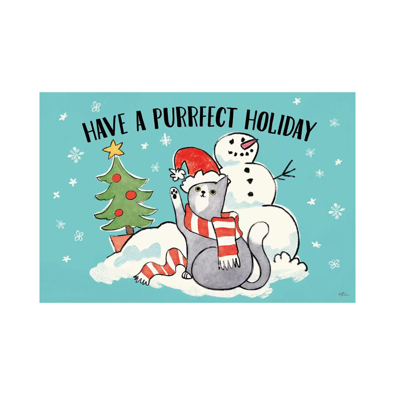 Santa Paws I by Janelle Penner - Wrapped Canvas Painting, 152.5 cm H x 101.5 cm W