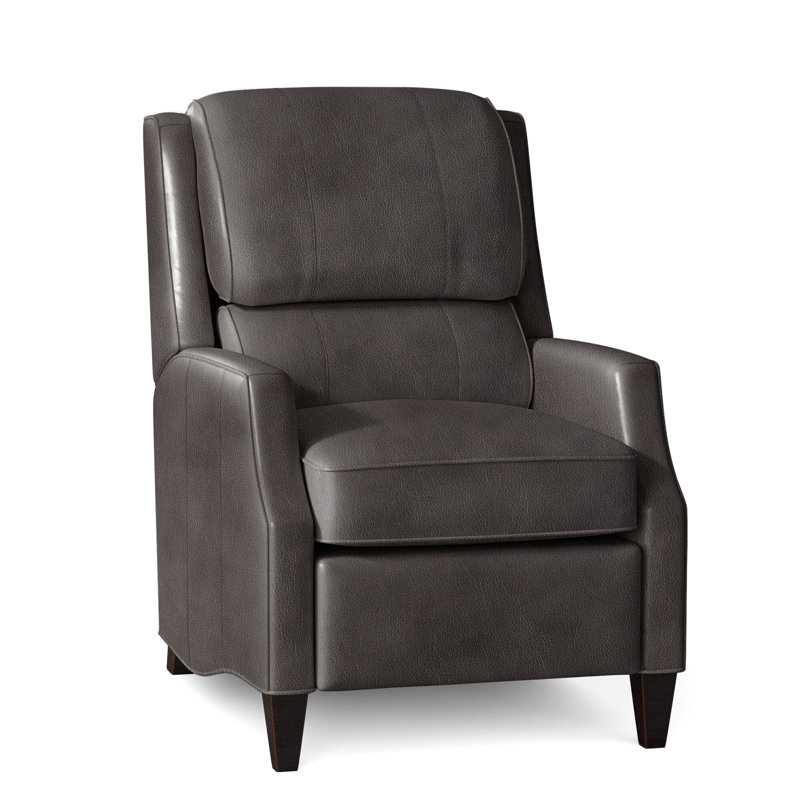 Mauney Recliner, Stone, Aline Light Grey Genuine Leather, Power