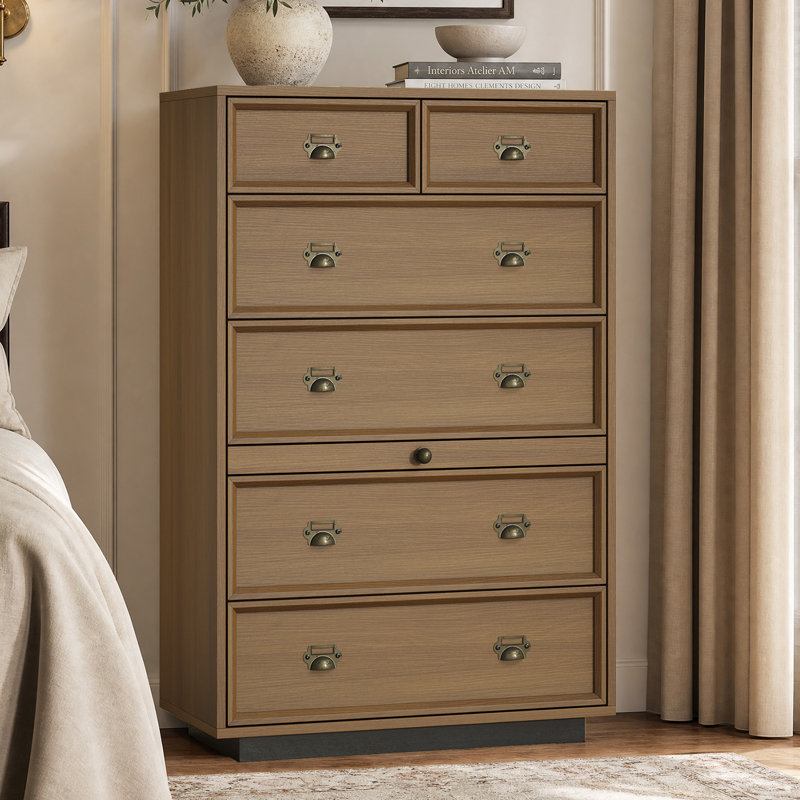 Commode 6 tiroirs avec tablette coulissante Farmhouse