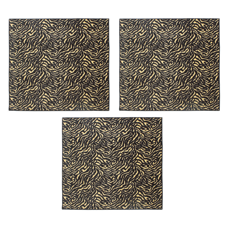 Ensemble de tapis en nylon touffeté Benen, Carré 2 pi
