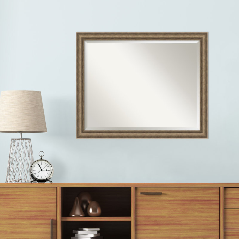 Miroir mural Earmon, Argenté, Rectangle, 33,25 po x 43,25 po