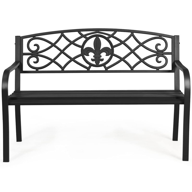 Overturf Metal Outdoor Bench