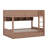 Full XL Over Full XL Bunk Bed With Storage Cabinets, LED Light And 2 Drawers-1002028476