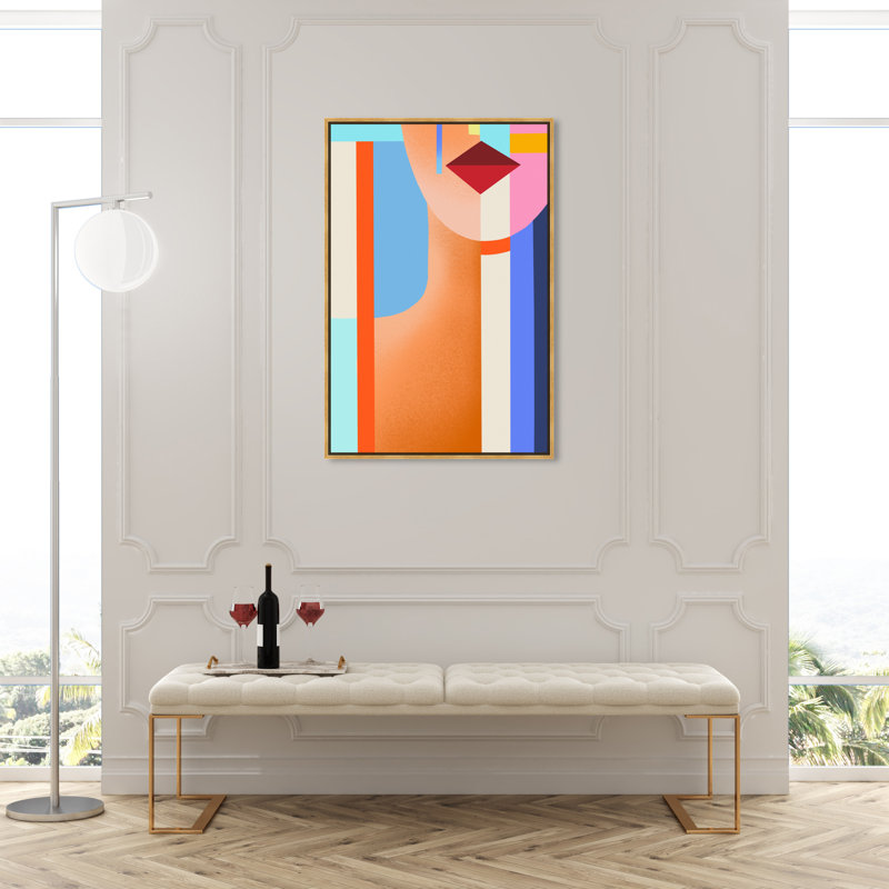 Abstract Shaped Lady III Print, Gold Framed, 30" H x 20" W