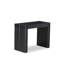 Ensemble de 14 tables de salle à manger modernes comprenant une table rectangulaire Xtenczar avec une table basse et 12 chaises empilables en tissu de lin noir, finition noire brossée.-124569967-124569962-124569961