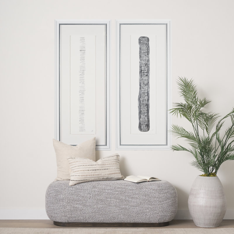 Random Lines Silver Flood a Handmade Original Framed Artwork under Glass