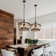 Reback 5 - Light Drum Solid Wood Caged Chandelier with Metal Accents