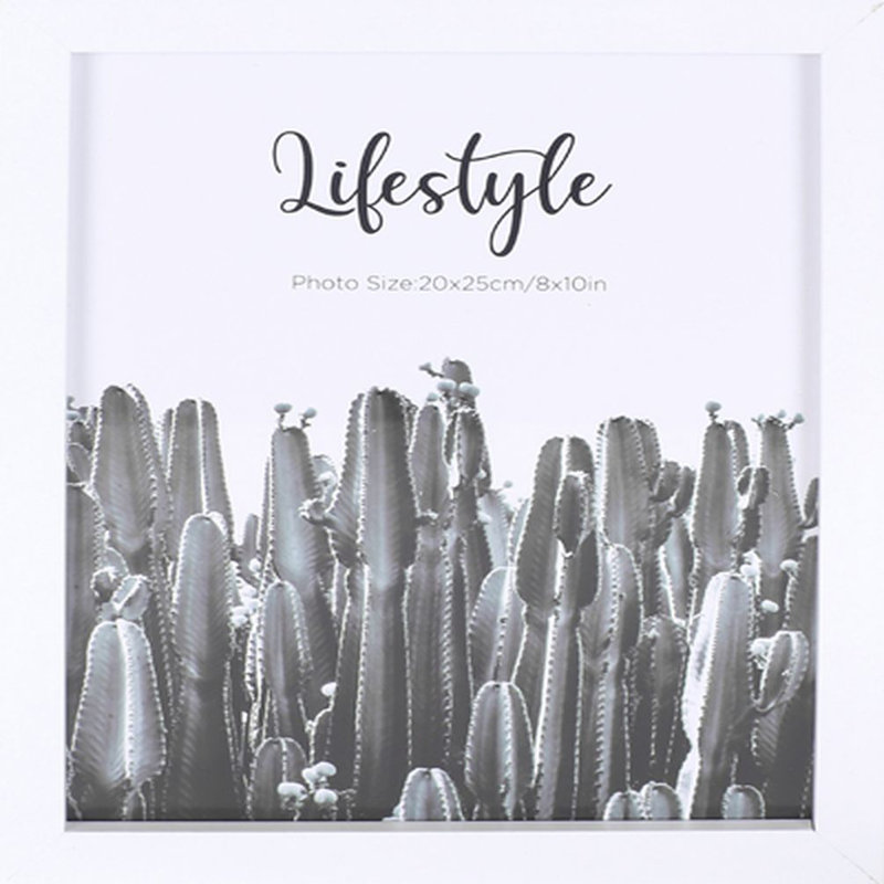 Ensemble de cadre photo simple, 8 po x 10 po, Blanc