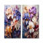 Iris dans des teintes améthyste grandissent aux côtés de Fantastica - ensemble de salon mural Irises-102577198-102577196