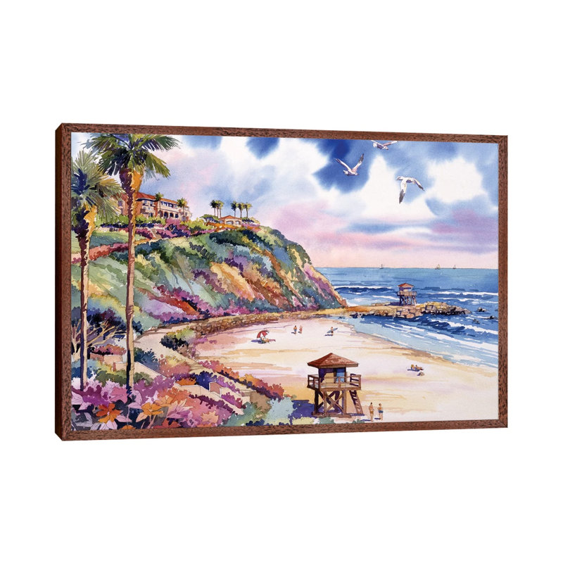 Salt Creek Beach by Bill Drysdale - Painting on Canvas, 66.04 cm H x 45.72 cm W, Classic Brown Wood Framed