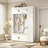 4-in-1 Hall Tree with Padded Bench, 4 Hooks, and Multi-Tier Storage Shelves-128943114