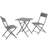 Taja 2 - Person Metal Patio Dining Set with Square Table