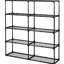 Support en métal robuste à 5 tablettes en acier (paquet de 2), rangement polyvalent pour le garage, le bureau personnel, l'entrepôt, l'écurie et la tablette, facile d'entretien