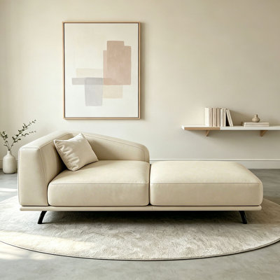 Chaise longue d'intérieur simple en similicuir