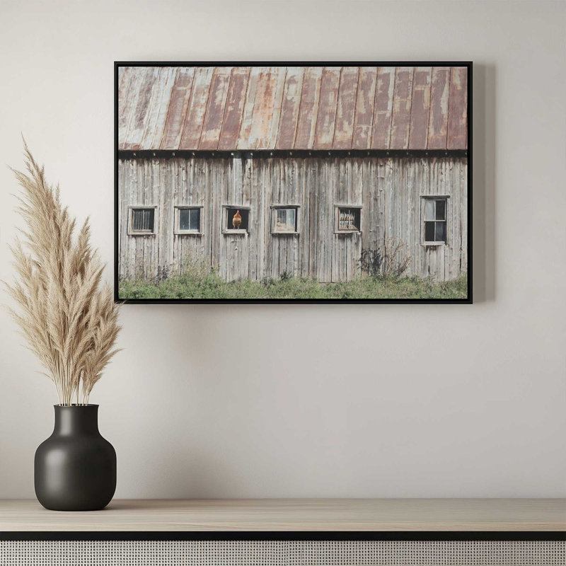 «Country Country Decor» par Lori Deiter, reproduction d'art, 30 W x 20 H, Silver, Framed Canvas