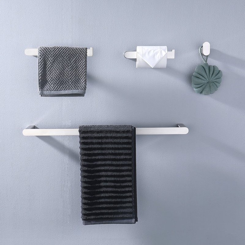 4 - Piece Bathroom Hardware Set, Brushed