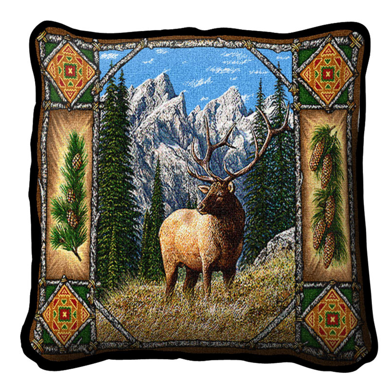 Coussin en coton Elk Lodge