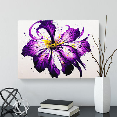 Iris Flower Splash Vol.2 - Wrapped Canvas