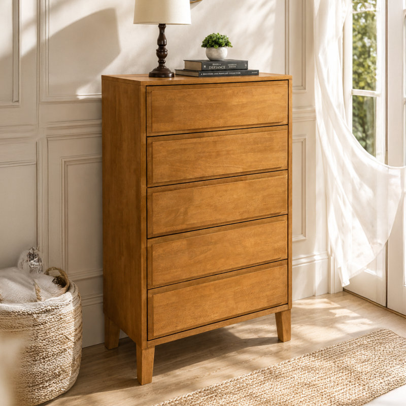 Grande commode Knighten, Noyer clair