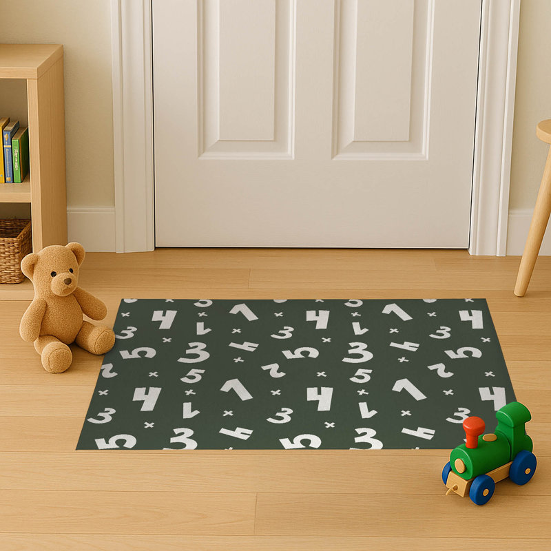 Numbers Indoor Doormat, 24" W x 36" L, Chimichurri