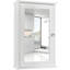 Armoire à pharmacie murale blanche - Porte miroir simple avec 2 tablettes réglables