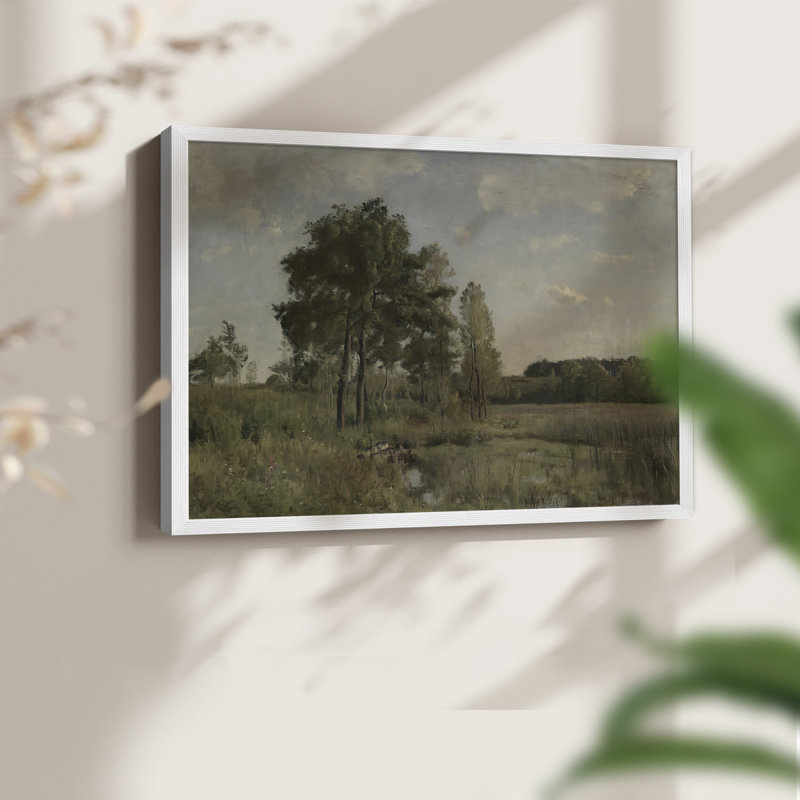 Paysages rétro-CDXLV - reproduction encadrée, H 22 po x l 28 po, Blanc