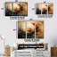 Wild Waves Retro Orange Core - ensemble d'impression d'art mural abstrait en spirale-1449014975-1449014945