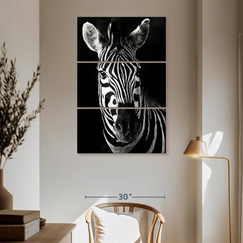 Brampt Serious Zebra, 65" H x 42" W