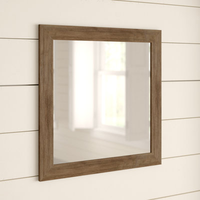 Adnrea Wood Flat Wall Mirror