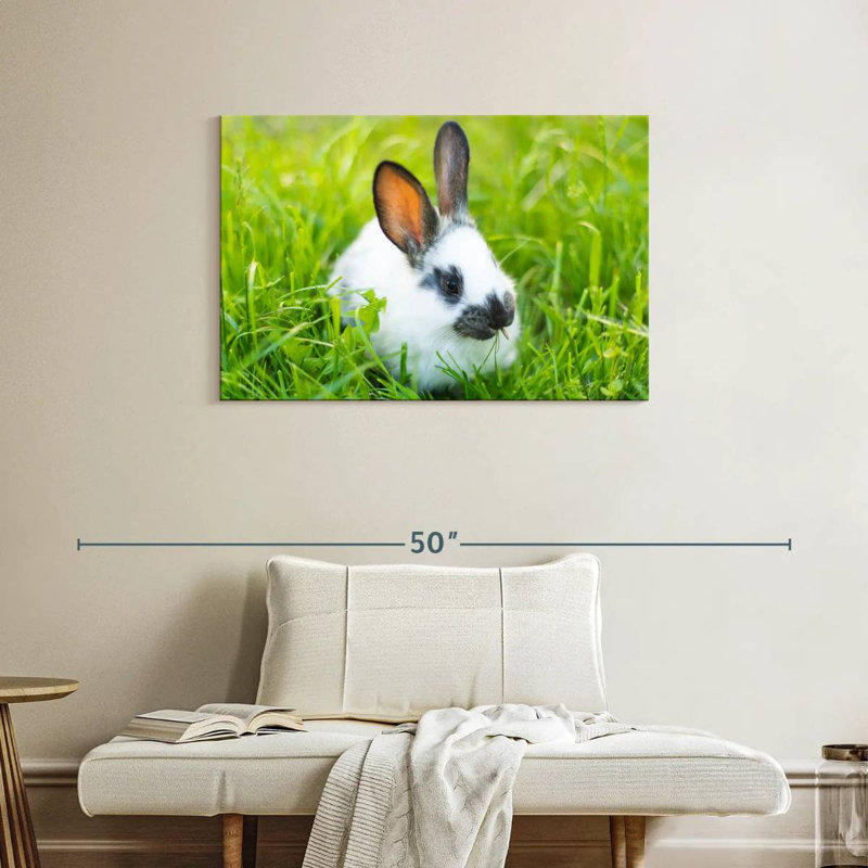 Brampt Grass Munching Rabbit, 24" H x 36" W